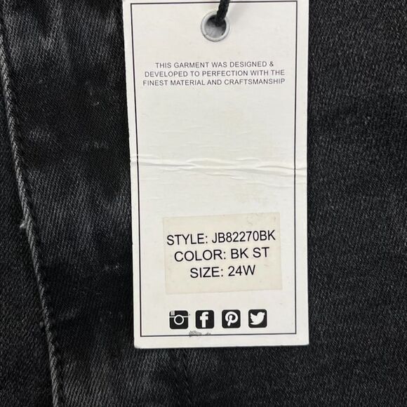 NEW Judy Blue Skinny Fit Capri Jeans Women's 24W Stretch Black Denim 41x20 - Picture 6 of 11